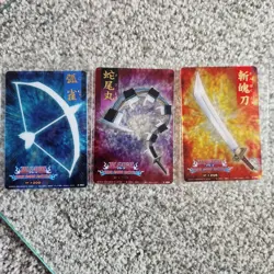 Bleach Soul Card Battle Zanpakuto Set (3) Uryu Ichigo Renji Acetate Transparent - Image 1