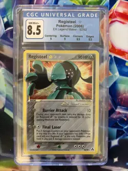 Pokemon Registeel Gold Star EX Legend Maker Ultra Rare Holo Card #92 CGC 8.5 - Image 1