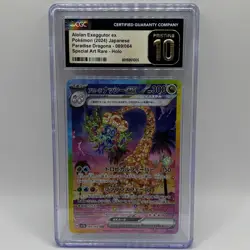 CGC 10 PRISTINE Japanese Pokemon Card 2024 Alolan Exeggutor ex 089/064 SV7a - Image 1