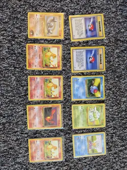 Pokemon TCG - Vintage Lot - HP-MP - Nonholo Card Lot - Collectors - Image 1