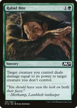Magic the Gathering MTG Rabid Bite Core Set 2019 M19 195/280 Common NM/M - Image 1