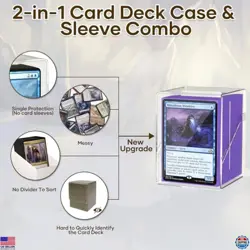 6-Pack Clear Commander Deck Boxes with 600 Sleeves & Dividers for MTG Cards - Image 2