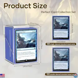 6-Pack Clear Commander Deck Boxes with 600 Sleeves & Dividers for MTG Cards - Image 3
