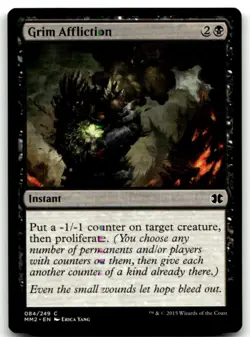 MTG Grim Affliction C Modern Masters 2015 84 LP - Image 1