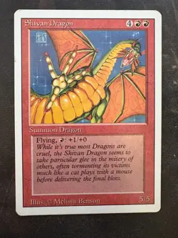 *** REVISED Shivan Dragon *** MP Played - DUTY FREE - 3rd MtG Magic - Image 1