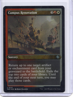 Campus Renovation 127/130 Aftermath Etched Foil MTG Uncommon LP - Image 1