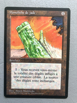Mtg Carte Magic Fbb Jade Monolith French LP/MP - Image 1