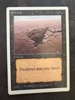 *** UNLIMITED Sinkhole *** MP Played - DUTY FREE - MtG Magic - Image 1