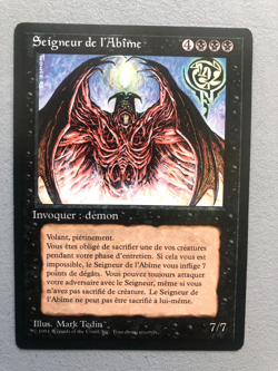 Mtg Carte Magic Fbb Lord of the Pit French Foreign Black bordered w/ink - Image 1