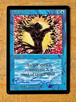MTG Magic the Gathering - SPELL BLAST - BETA - SIGNED Brian Snoddy (Full Auto) - Image 1