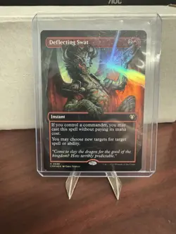 Deflecting SWAT Borderless Foil Commander Masters MTG Magic Card - Image 1