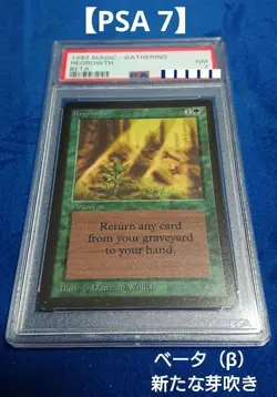 MTG Regrowth PSA 7 NM 1993 Beta English Vintage Green Spell Rare #β Classic - Image 1