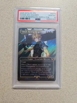 Cloud Ex-SOLDIER (Surge Foil) MTG: Final Fantasy (PSA 10 💎 Mint) - Image 1
