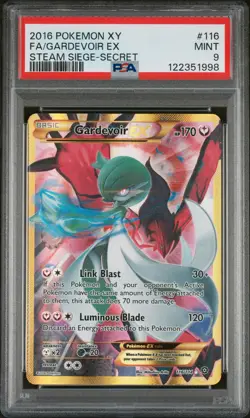 2016 POKEMON XY STEAM SIEGE SECRET #116 FULL ART/GARDEVOIR EX PSA 9 - Image 1