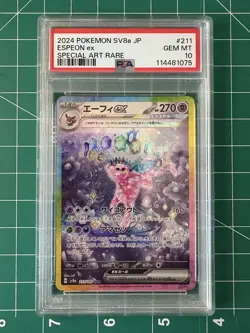 PSA 10 Pokemon Japanese Espeon 211/187 sv8a Terastal Festival ex - Image 1