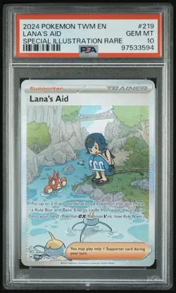 Lana's Aid 219/167 SIR Twilight Masquerade TWM 2024 Pokemon PSA 10 GEM MINT - Image 1
