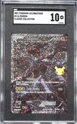 2021 Pokemon Celebrations Zekrom Classic Collection SGC 10 GEM MINT Full Art - Image 4