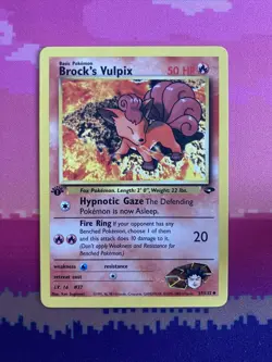 Pokemon Card Brock's Vulpix Gym Challenge 1st Edition 37/132 Near Mint - Image 1