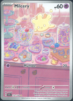 152/142 Milcery Illustration Rare Holo Card Stellar Crown Pokemon TCG Pack Fresh - Image 1