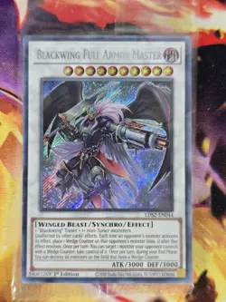 1x Yugioh Blackwing Full Armor Master LDS2 Limited Secret Rare Card Sealed - Image 1