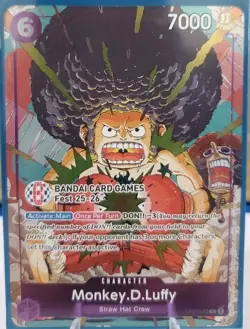 Monkey.D.Luffy (BANDAI Card Games Fest 25-26) OP07-073 One Piece Promotion Card - Image 1