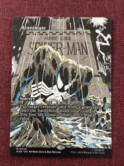 Reanimate #20 FULL ART NM/M MTG Spiderman Magic Card Marvel - Image 1