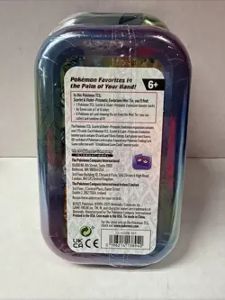 Pokemon Prismatic Evolutions Mini Tin Factory Sealed with Two Packs of Cards - Image 2