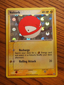 Pokemon 2004 Pokemon Ex Hidden Legends Voltorb foil card, mint condition - Image 1