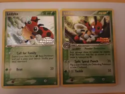 Pokemon Cards Ex Team Rocket Returns Ledyba 64/109 & Ledian 23/109 Reverse Holo - Image 1