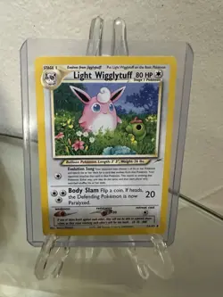 Pokemon TCG Light Wigglytuff Neo Destiny Uncommon Card 54/105 LP - Image 1