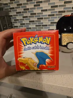 23K Gold Plated CHARIZARD Trading Card 1999 Burger King Pokemon Ball Red - Image 2