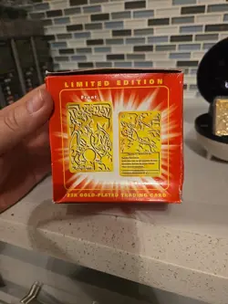 23K Gold Plated CHARIZARD Trading Card 1999 Burger King Pokemon Ball Red - Image 3