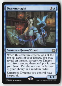 MTG - Dragonologist R Tarkir: Dragonstorm 42 LP-NM - Image 1