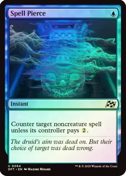 Spell Pierce NM Foil Aetherdrift [DFT] MTG Uncommon #64 Blue Instant Near Mint - Image 1