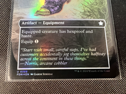 MTG Swiftfoot Boots U 0355 Borderless Foil FDN Foundations NM - Image 3