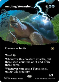 Foil - Ambling Stormshell (Borderless) - 332 / NM / English MTG - Image 1