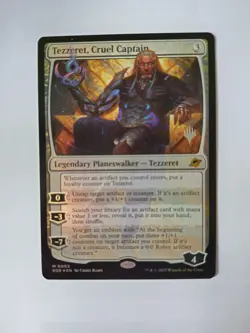 Tezzeret, Cruel Captain, Edge of Eternities Silver Stamp Foil Promo Pack fresh. - Image 1