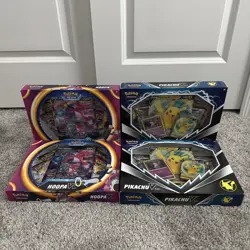 2x Pokemon TCG: Hoopa V Box & 2x Pokemon Pikachu V Box - Image 1