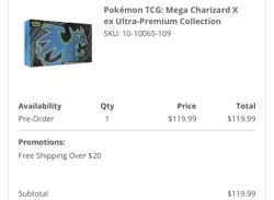 PRESALE Pokemon TCG Phantasmal Flames Mega Charizard X EX UPC CONFIRMED 11/14 - Image 2
