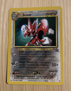 SCIZOR BLACK STAR PROMO 33 Pokemon WOTC NM - Image 1