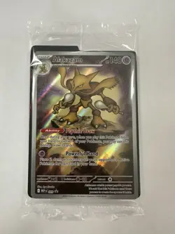 Pokemon TCG: Mega Evolution Alakazam MEP - 009 ETB Black Star Promo SEALED - Image 1