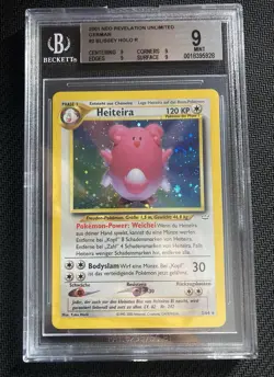 POKEMON NEO REVELATION DEUTSCH HEITEIRA HOLO BGS 9 MINT POP 2 NONE GRADED HIGHER - Image 1