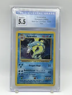 GYARADOS - CGC 5.5 - POKEMON BASE SET - UNLIMITED, HOLO 6/102 - Image 1