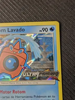 Pokemon 2017 Wash Rotom SM94 Ultra Prism Staff Stamp Promo Spanish LP - Image 3