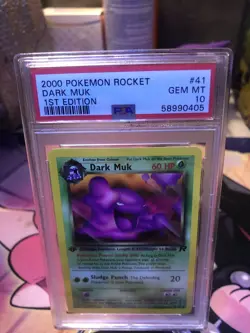 2000 POKEMON ROCKET DARK MUK 1ST EDITION GEM MT PSA 10 - Image 1