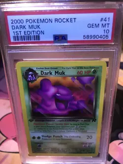 2000 POKEMON ROCKET DARK MUK 1ST EDITION GEM MT PSA 10 - Image 2