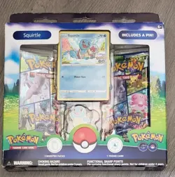 Pokemon TCG: Pokemon GO Pin Collection (Squirtle) Limited Edition Retired Set - Image 1