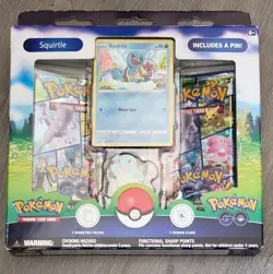 Pokemon TCG: Pokemon GO Pin Collection (Squirtle) Limited Edition Retired Set - Image 4