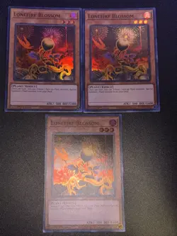 3x Lonefire Blossom 1st Edition Super Rare RA01-EN002 Yu-Gi-Oh! - Image 1