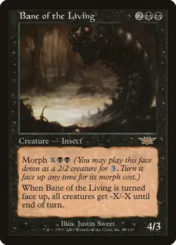 BANE OF THE LIVING - Legions - MTG Magic the Gathering Card - Rare - Image 1